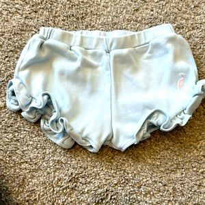The Beaufort Bonnet Company Light Blue Ruffle Shorts